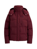 RALPH LAUREN WOMEN Mid-Weight Down Puffer Jacket Classic Wine