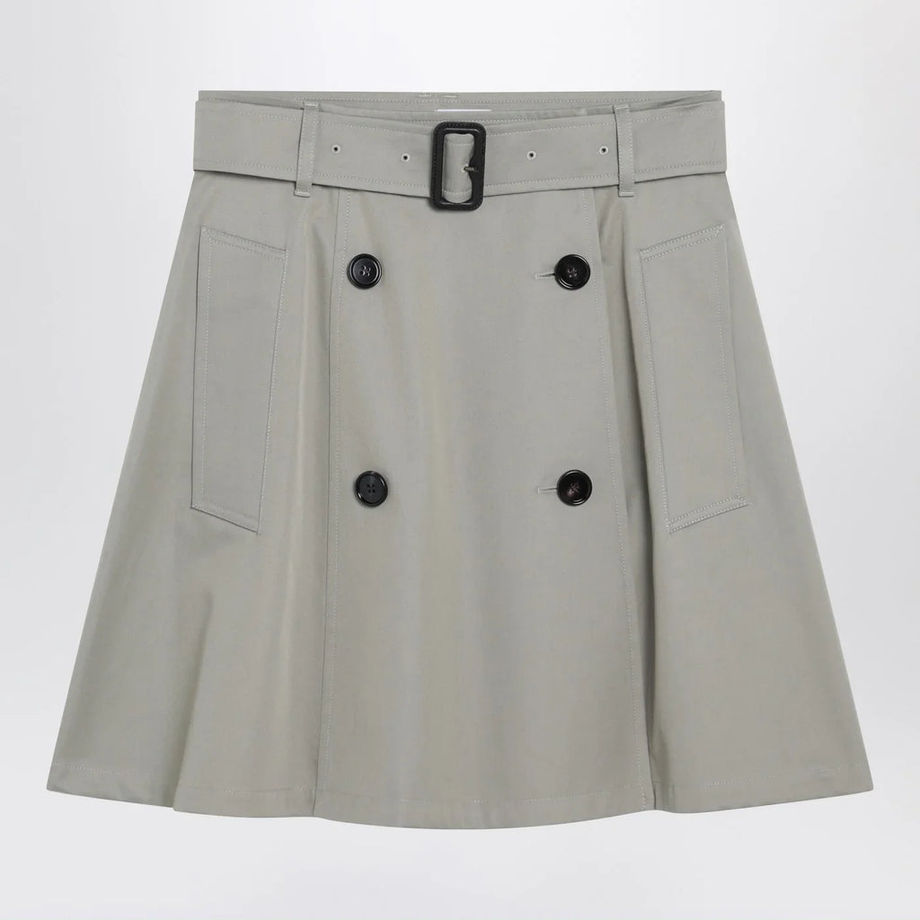 Burberry - Beige trench mini skirt in gabardine